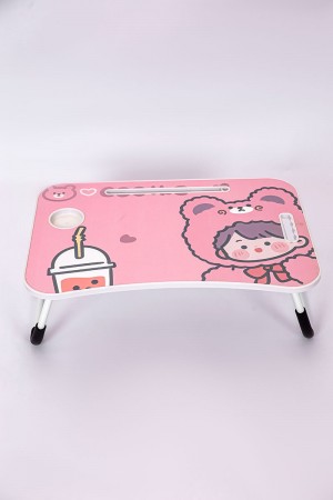 طاولة مدرسية متعددة الألوان مزينة برسومات كرتونية قابلة للطي