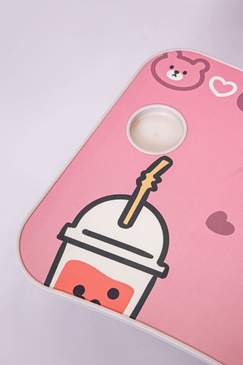 طاولة مدرسية متعددة الألوان مزينة برسومات كرتونية قابلة للطي