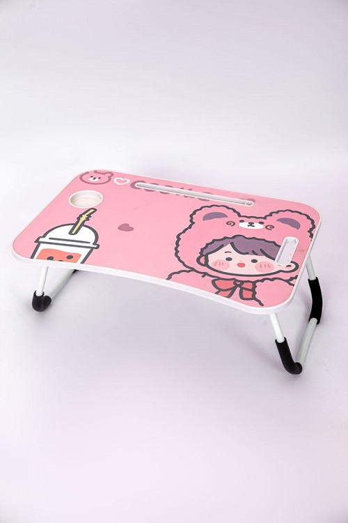 طاولة مدرسية متعددة الألوان مزينة برسومات كرتونية قابلة للطي