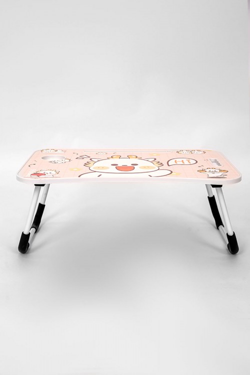 طاولة مدرسية متعددة الألوان مزينة برسومات كرتونية قابلة للطي