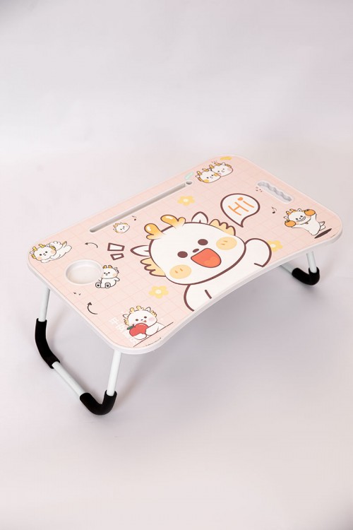 طاولة مدرسية متعددة الألوان مزينة برسومات كرتونية قابلة للطي