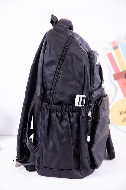 شنطة ظهر مدرسية متعددة الألوان بجيوب متعددة مع محفظة صغيرة