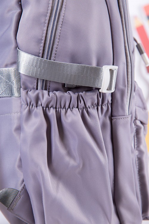 شنطة ظهر مدرسية متعددة الألوان بجيوب متعددة مع محفظة صغيرة