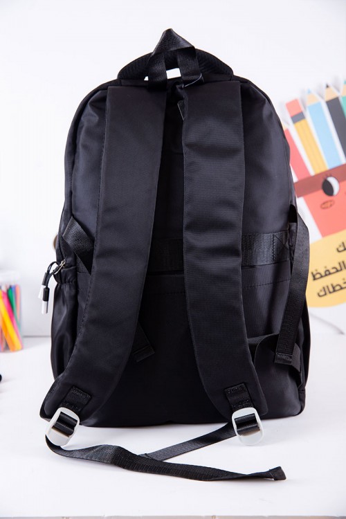 شنطة ظهر مدرسية متعددة الألوان بجيوب متعددة مع محفظة صغيرة