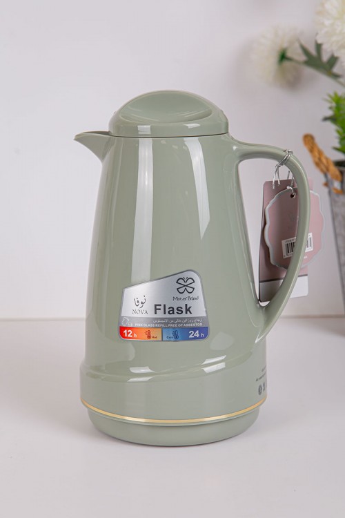 ترمس للقهوة أو الشاي لون تفاحي حافظ للحرارة و البرودة بسعة 1 لتر