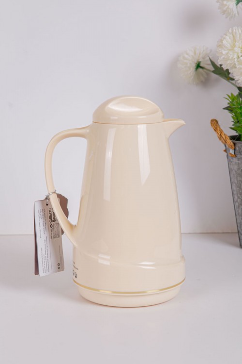 ترمس للقهوة أو الشاي لون سكري حافظ للحرارة و البرودة بسعة 1 لتر