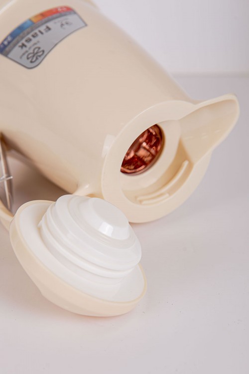 ترمس للقهوة أو الشاي لون سكري حافظ للحرارة و البرودة بسعة 1 لتر