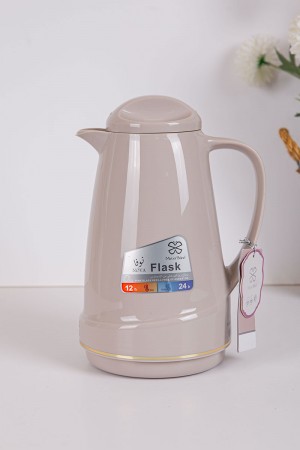 ترمس للقهوة أو الشاي لون لحمي حافظ للحرارة و البرودة بسعة 1 لتر