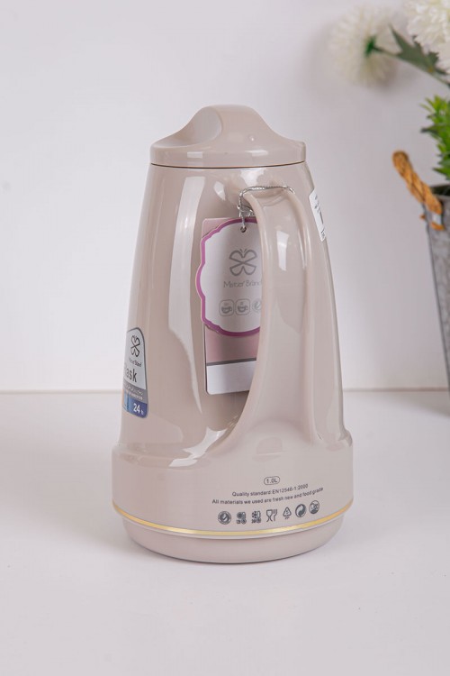 ترمس للقهوة أو الشاي لون لحمي حافظ للحرارة و البرودة بسعة 1 لتر