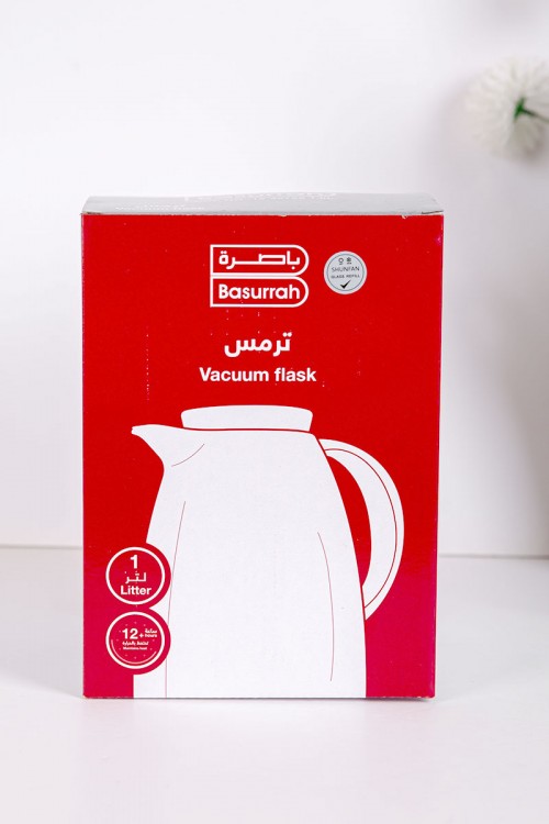 ترمس للقهوة و الشاي لون أبيض حافظ للحرارة و البرودة بسعة 1 لتر