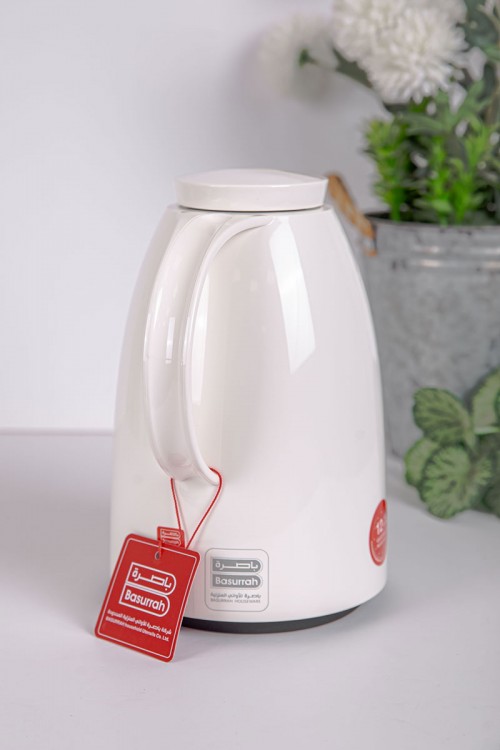 ترمس للقهوة و الشاي لون أبيض حافظ للحرارة و البرودة بسعة 0.5 لتر