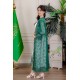 جلابية-نسائية-قطعتين-لليوم-الوطني-لون-أبيض-و-أخضر-دانتيل-بتطريز-ذهبي