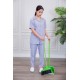 بيجامة عاملة قطعتين متعددة الألوان بلوزة بياقة مطوية بأزرار و جيوب من الأمام بأكمام قصيرة مع بنطلون طويل