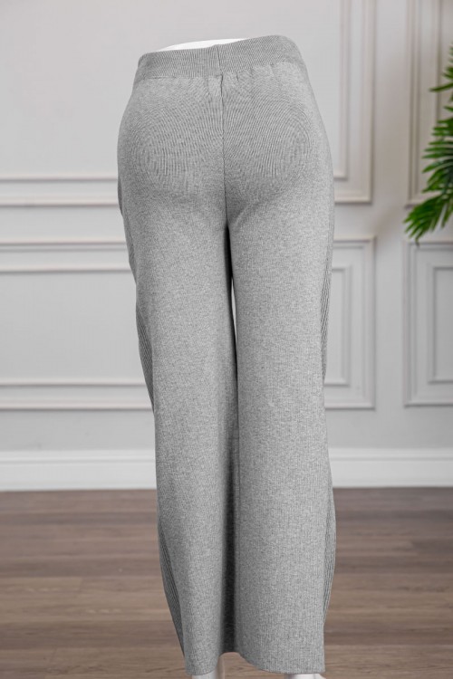 بنطلون نسائي شتوي طويل متعدد الألوان برباط في الخصر