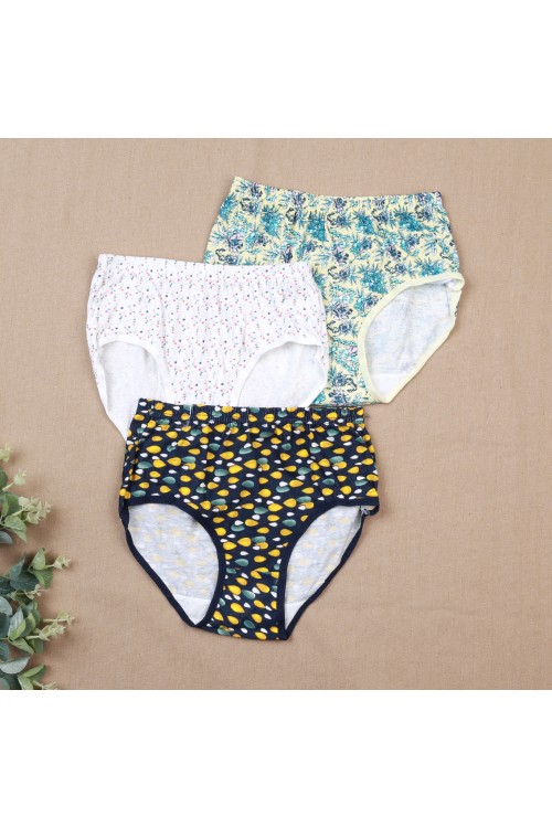 مجموعة سراويل داخلية مزخرفة - 3 قطع