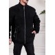 جاكيت رجالي شتوي لون أسود بسحاب وجيوب من الأمام و بأكمام طويلة
