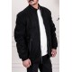 جاكيت رجالي شتوي لون أسود بسحاب وجيوب من الأمام و بأكمام طويلة