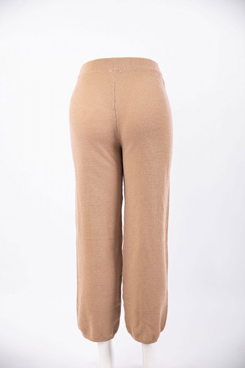 بنطلون نسائي طويل متعدد الألوان بزم من الأسفل