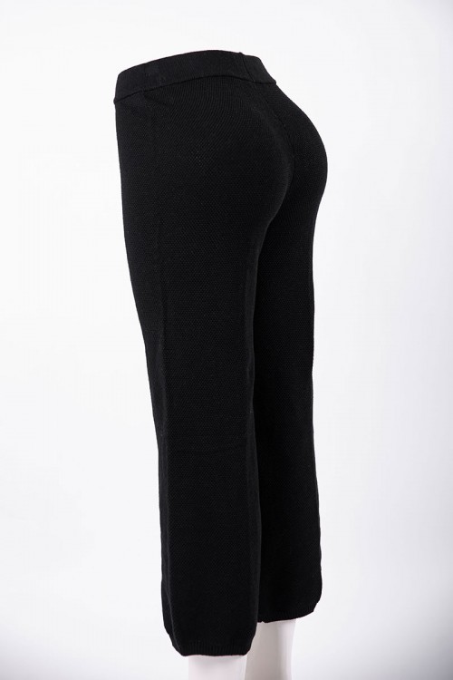 بنطلون نسائي طويل متعدد الألوان بزم من الأسفل