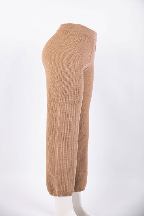 بنطلون نسائي طويل متعدد الألوان بزم من الأسفل