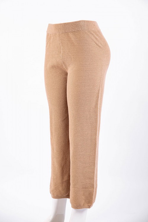 بنطلون نسائي طويل متعدد الألوان بزم من الأسفل