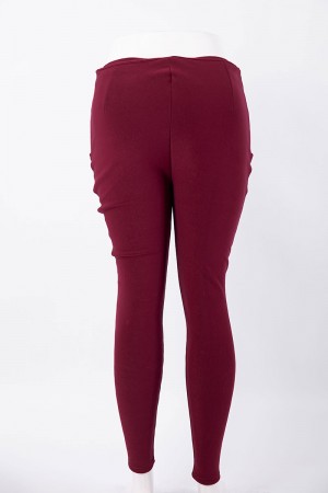 بنطلون نسائي شتوي طويل مبطن لون عودي بجيوب من الجانبين و أزرار من الأمام