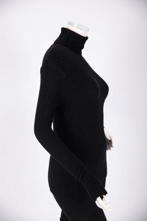 بلوزة نسائية شتوية متعددة الألوان ياقة عالية و أكمام طويلة