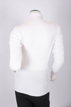 بلوزة نسائية شتوية متعددة الألوان ياقة عالية و أكمام طويلة