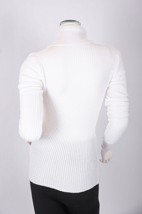 بلوزة نسائية شتوية متعددة الألوان ياقة عالية و أكمام طويلة