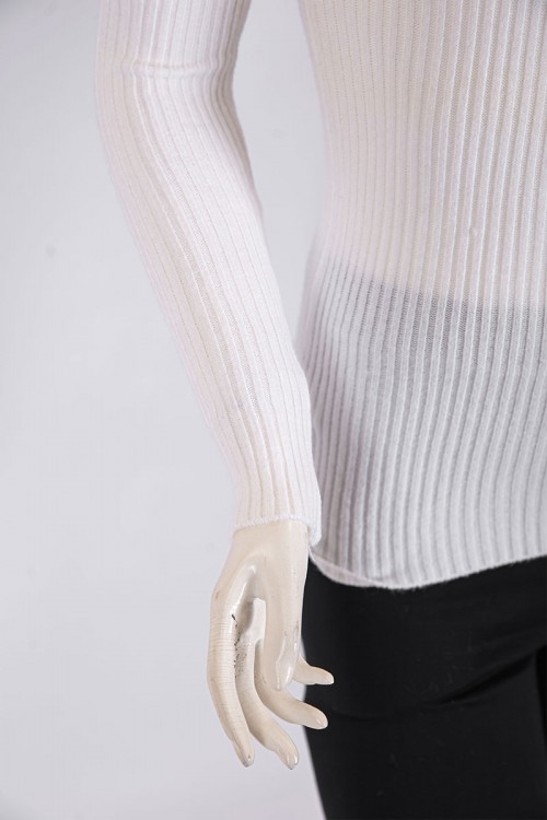 بلوزة نسائية شتوية متعددة الألوان ياقة عالية و أكمام طويلة