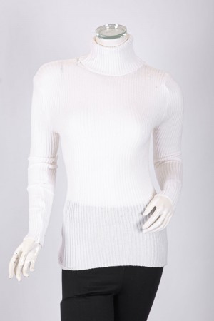 بلوزة نسائية شتوية متعددة الألوان ياقة عالية و أكمام طويلة