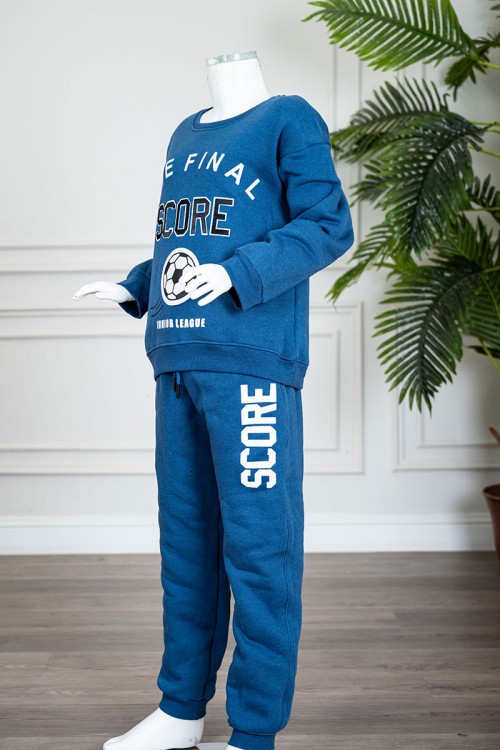 طقم-قطعتين-ولادي-شتوي-لون-أزرق-مزين-بكتابات-و-رسومات