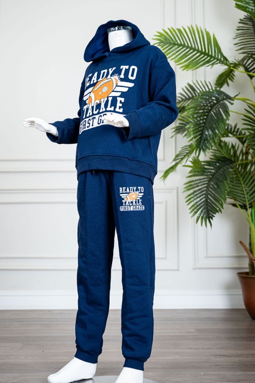 طقم-قطعتين-ولادي-شتوي-لون-كحلي-مزين-بكتابات-و-رسومات-