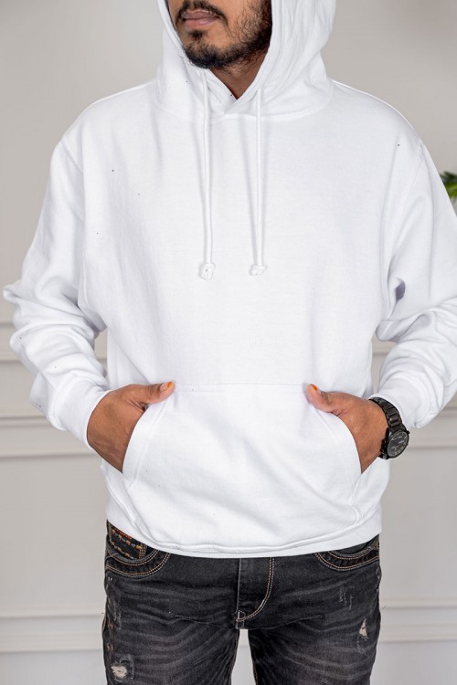 هودي متعدد الألوان ياقة بقبعة متصلة برباط مزين بجيوب الكنغر من الأمام و بأكمام طويلة