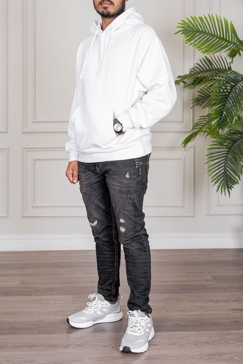 هودي متعدد الألوان ياقة بقبعة متصلة برباط مزين بجيوب الكنغر من الأمام و بأكمام طويلة