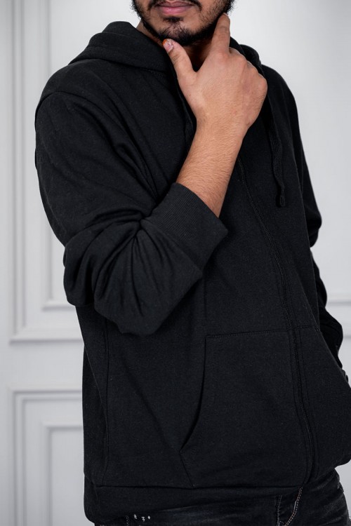 هودي متعدد الألوان ياقة بقبعة متصلة برباط مزين بجيوب الكنغر من الأمام و بأكمام طويلة