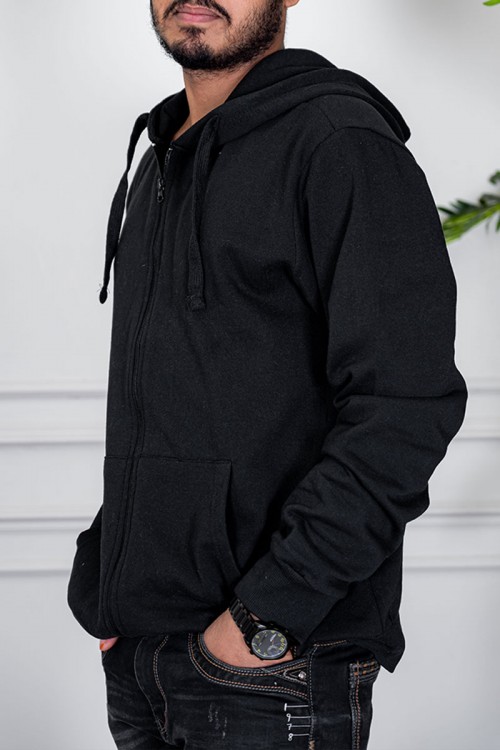 هودي متعدد الألوان ياقة بقبعة متصلة برباط مزين بجيوب الكنغر من الأمام و بأكمام طويلة