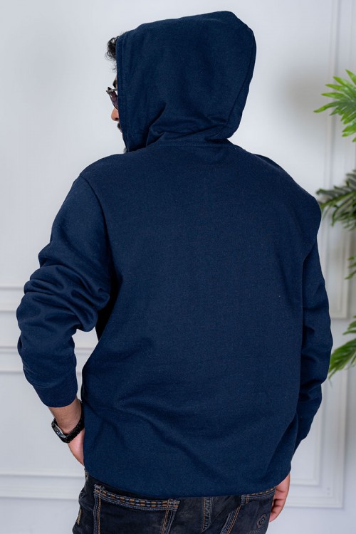 هودي متعدد الألوان ياقة بقبعة متصلة برباط مزين بجيوب الكنغر من الأمام و بأكمام طويلة