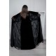 عباية شتوية سوداء من المخمل مزينة بالدانتيل مع طرحة