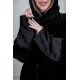 عباية شتوية سوداء من المخمل مع طرحة  أناقة فاخرة ولمسة أنثوية راقية