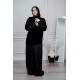 عباية شتوية سوداء من المخمل مع طرحة  أناقة فاخرة ولمسة أنثوية راقية