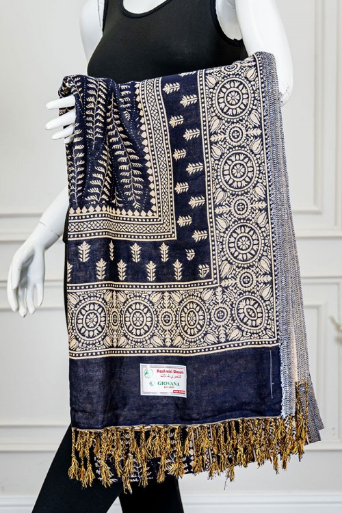 شال كشميري نسائي متعدد الألوان بنقوش ملونة