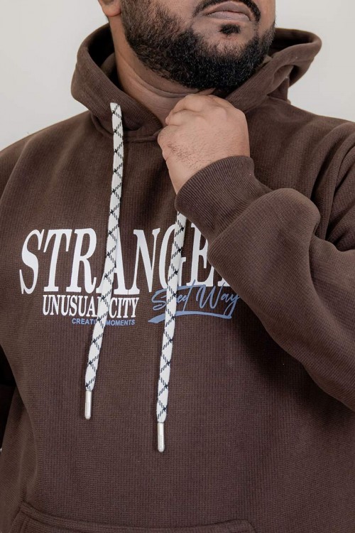 طقم-رجالي-شتوي-قطعتين-لون-بني-ببلوفر-هودي-قبعة-متصلة