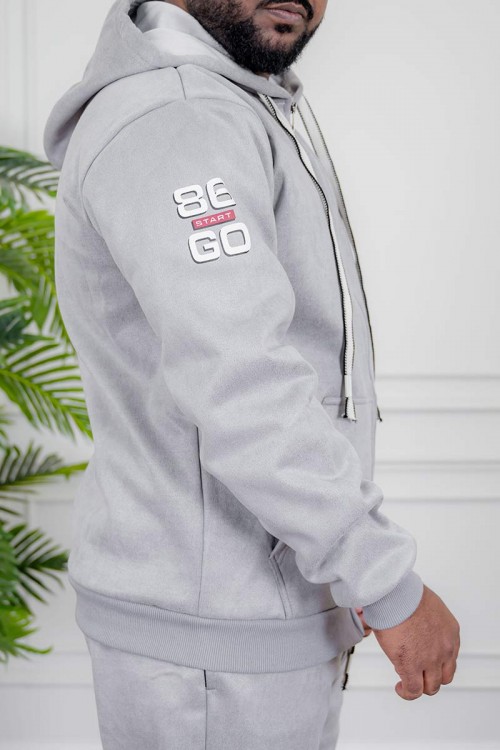 طقم-رجالي-شتوي-قطعتين-لون-رمادي-ببلوفر-هودي-قبعة-متصلة-