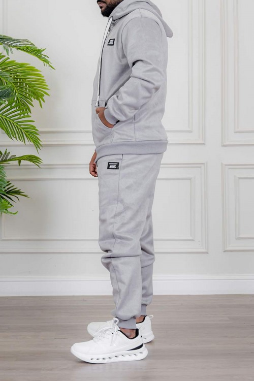 طقم-رجالي-شتوي-قطعتين-لون-رمادي-ببلوفر-هودي-قبعة-متصلة-