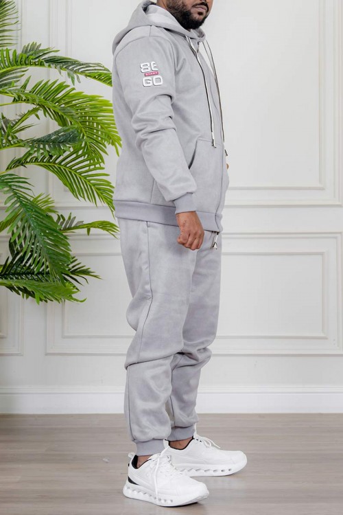 طقم-رجالي-شتوي-قطعتين-لون-رمادي-ببلوفر-هودي-قبعة-متصلة-