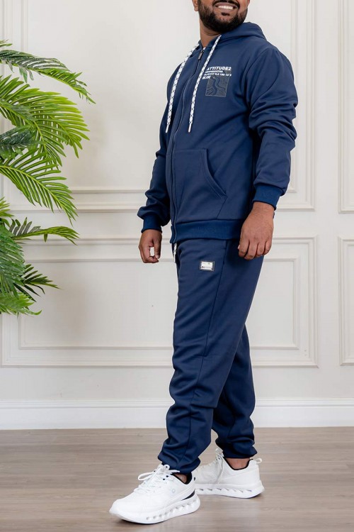 طقم-رجالي-شتوي-قطعتين-لون-كحلي-ببلوفر-هودي-قبعة-متصلة-برباط-و-بسحاب