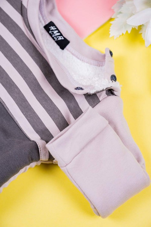 بربتوز-أطفال-شتوي-مبطن-لون-رمادي-غامق-و-اوف-وايت-