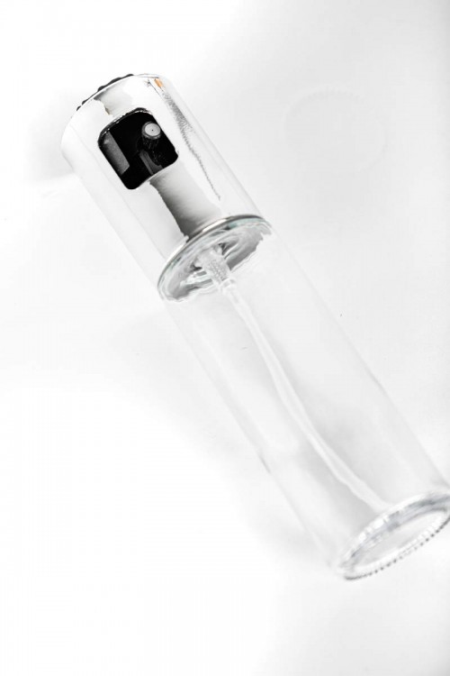 بخاخ زيت طعام بسعة 100 مل مصنوع من الفولاذ المقاوم للصدأ و الزجاج