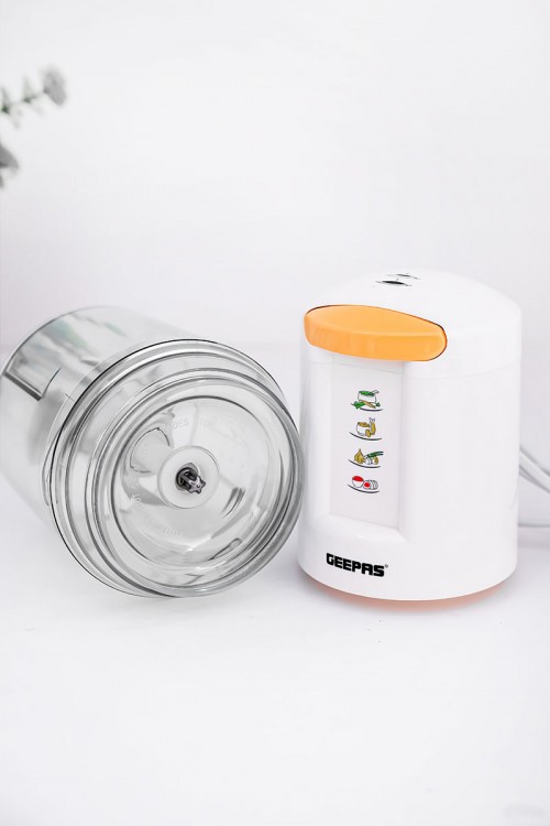 فرامة طعام كهربائية متنقلة بوعاء شفاف وشفرات فولاذية